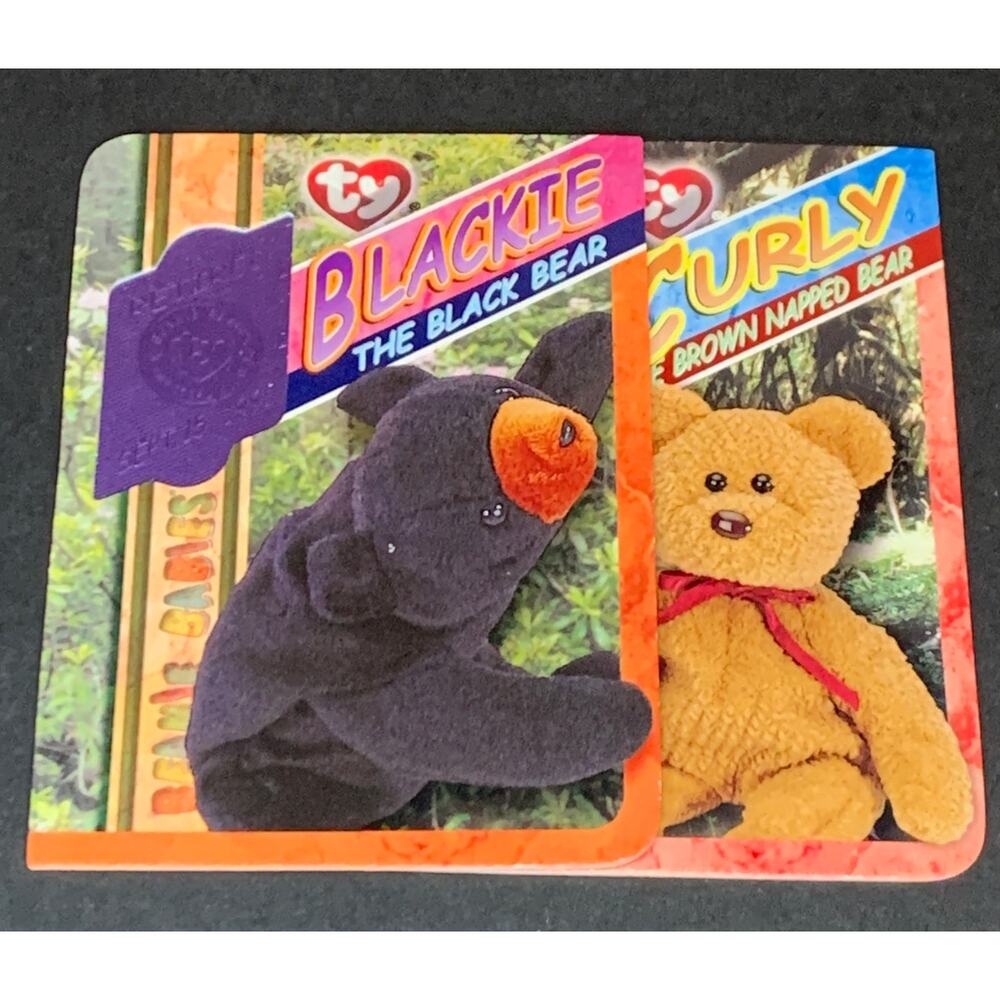 Ty BBOC Series IV Purple Foil Blackie Curly Card Lot